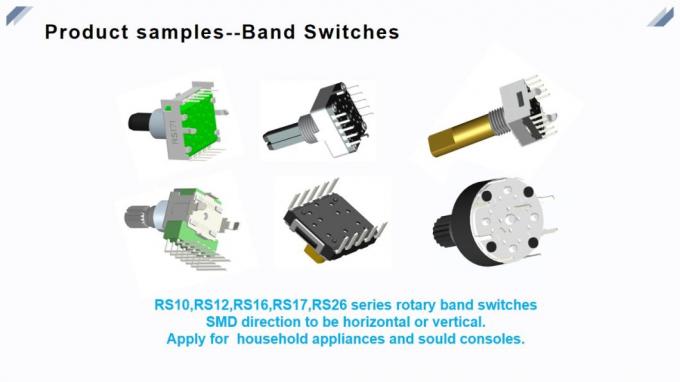 Le multiple de commutateur rotatif de bande de l'usine RS12b 12mm place le commutateur rotatif de place pour l'audio